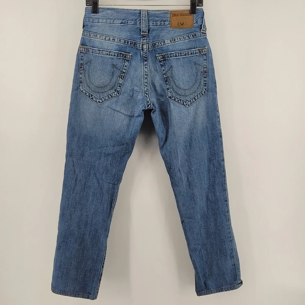 True Religion Geno Relaxed Slim Jeans Mens 28 Blue Denim Horseshoe Pocket‎